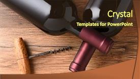  Presentation with two plastic bottles milk - Slide deck enhanced with claret - top view of two wine background and a wine colored foreground