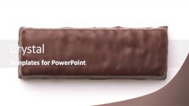  Presentation with snicker chocolate bar - Slide deck with top-view-of-unwrapped-chocolate background and a tawny brown colored foreground