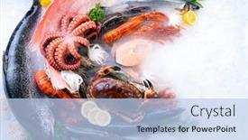  Presentation with prawn - PPT layouts having top-view-of-variety background and a light blue colored foreground