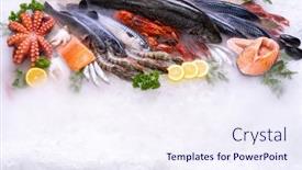  Presentation with prawn - Cool new PPT layouts with top-view-of-variety backdrop and a sky blue colored foreground