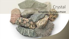  Presentation with stones - Amazing slide deck having top-view-of-various-crushed backdrop and a soft green colored foreground