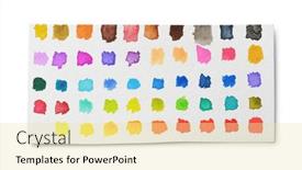  Presentation with white sheet - Presentation consisting of top-view-of-various-watercolor background and a blonde colored foreground