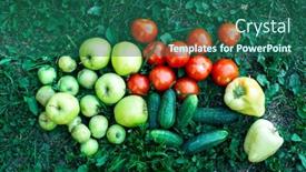  Presentation with cucumbers - Theme with top-view-of-vegetables-lying background and a ocean colored foreground