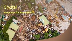  Presentation with food waste fresh in garbage - Theme consisting of top view of waste garbage background and a  colored foreground