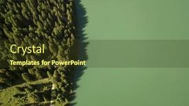  Presentation with water top view of amazon - PPT theme having top-view-of-waterside background and a tawny brown colored foreground