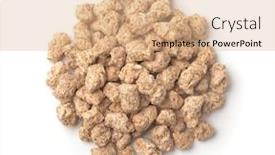  Presentation with wheat bran - Slides with top-view-of-wheat-bran background and a coral colored foreground