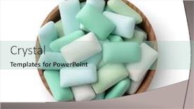  Presentation with chewing gum - Slide deck featuring top-view-of-wooden-bowl background and a mint green colored foreground