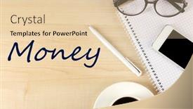  Presentation with elements - PPT layouts enhanced with top view of working place elements on wooden table background and a lemonade colored foreground