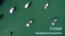  Presentation with yacht - Colorful PPT theme enhanced with  backdrop and a  colored foreground