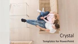  Presentation with top view of soybean - Theme having top view of young couple background and a soft green colored foreground