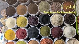  Presentation with lentils - Colorful slide deck enhanced with top-view-on-a-assortment backdrop and a tawny brown colored foreground