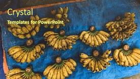  Presentation with banana - Slide deck with top-view-on-a-banana background and a tawny brown colored foreground