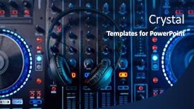  Presentation with audio - Presentation with top-view-on-audio-studio background and a navy blue colored foreground