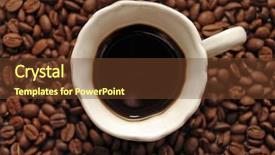  Presentation with grains - Slides featuring top view on coffee grains with a coffee background and a tawny brown colored foreground