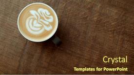  Presentation with coffee cup - Audience pleasing presentation theme consisting of top-view-on-cup backdrop and a tawny brown colored foreground