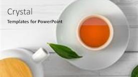  Presentation with high tea - PPT layouts having top-view-or-flatlay background and a white colored foreground