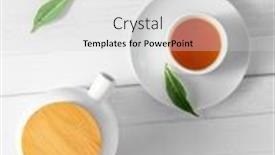  Presentation with high tea - Slides consisting of top-view-or-flatlay background and a light gray colored foreground