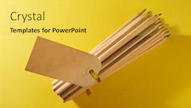  Presentation with back school - Audience pleasing theme consisting of top-view-over-a-bunch backdrop and a yellow colored foreground