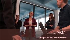  Presentation with brainstorming top view - Slides with top-view-photo-of-collaborative background and a tawny brown colored foreground