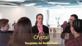  Presentation with brainstorming top view - PPT layouts consisting of top-view-photo-of-collaborative background and a tawny brown colored foreground