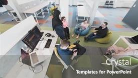  Presentation with brainstorming top view - Presentation design having top-view-photo-of-collaborative background and a gray colored foreground