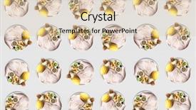  Presentation with oregano - Presentation design consisting of top view photo of turkey leg with lemon garlic oregano black pepper olive oil and potatoes pattern background and a lemonade colored foreground