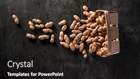  Presentation with peanuts - Slides having top view picture of a lot of dried peanuts on dark background background and a black colored foreground