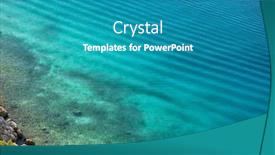  Presentation with sea water - Colorful slide set enhanced with top-view-seascape backdrop and a teal colored foreground