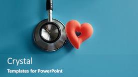  Presentation with red medical - Presentation design enhanced with top-view-shot-of-arrangement background and a teal colored foreground