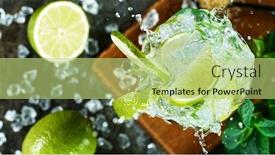  Presentation with top view of appetizing fresh - Theme with top-view-shot-of-fresh background and a mint green colored foreground