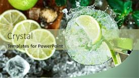  Presentation with top view of appetizing fresh - Audience pleasing PPT layouts consisting of top-view-shot-of-fresh backdrop and a soft green colored foreground