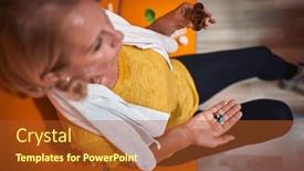  Presentation with shot - Slides enhanced with top-view-shot-of-senior background and a red colored foreground