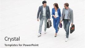  Presentation with three - Presentation consisting of top view three modern business background and a white colored foreground