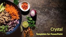  Presentation with vietnam culture - Presentation theme featuring top view vietnam or thai background and a tawny brown colored foreground