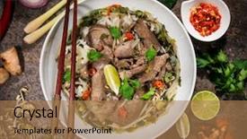  Presentation with thai food - Presentation having top view vietnam or thai background and a coral colored foreground