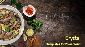  Presentation with asian culture - Audience pleasing presentation theme consisting of top view vietnam or thai backdrop and a tawny brown colored foreground