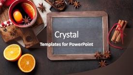  Presentation with chalk board - Colorful PPT theme enhanced with top view with chalk board backdrop and a tawny brown colored foreground