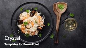  Presentation with wine book cheese - PPT theme enhanced with top view with white wine background and a  colored foreground