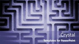  Presentation with danger - Presentation design enhanced with top-view-wooden-labyrinth-concept background and a ocean colored foreground