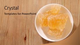  Presentation with candy - Beautiful slides featuring top view of of the brown candy backdrop and a coral colored foreground