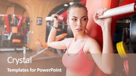  Presentation with athlete - Colorful slides enhanced with top working out in gym backdrop and a  colored foreground