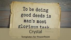  Presentation with top 150 - Slide deck consisting of is man's most glorious background and a coral colored foreground