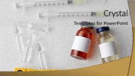  Presentation with medical equipment - Amazing PPT layouts having topical drug - syphilis word and medical equipment backdrop and a light gray colored foreground
