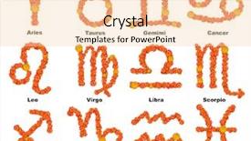  Presentation with zodiac - Cool new PPT theme with topical flowers - flower signs of the zodiac backdrop and a lemonade colored foreground