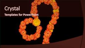  Presentation with zodiac - Beautiful slide deck featuring topical flowers - leo sign of the zodiac backdrop and a wine colored foreground