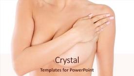  Presentation with breast - Colorful slide deck enhanced with topless woman covering her breast backdrop and a lemonade colored foreground