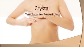  Presentation with breast - Slide set with topless woman is doing breast background and a lemonade colored foreground