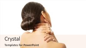  Presentation with anatomy neck - Theme enhanced with topless woman with neck background and a lemonade colored foreground