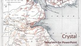  Presentation with map vintage - PPT layouts having topographical map of obock background and a lemonade colored foreground
