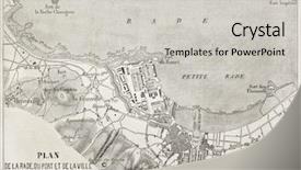  Presentation with paris france - Colorful PPT layouts enhanced with topographical maps - cherbourg old plan france created backdrop and a light gray colored foreground